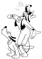 kolorowanki Goofy do wydruku malowanka Disney numer 19